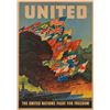 Image 1 : WWII UNITED NATIONS FIGHT FOR FREEDOM POSTER
