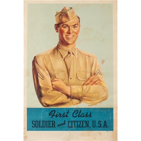 FIRST CLASS SOLDIER AND CITIZEN USA RECRUITMENT POSTER