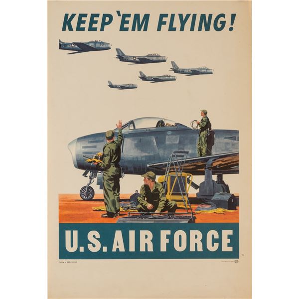 KEEP 'EM FLYING US AIR FORCE POSTER