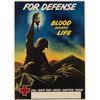 Image 1 : BLOOD MEANS LIFE RED CROSS POSTER BY BINGHAM