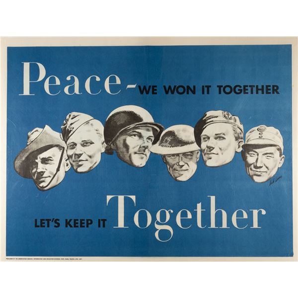 PEACE WE WON IT TOGETHER NEWSMAP POSTER