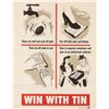 Image 1 : WWII WIN WITH TIN POSTER