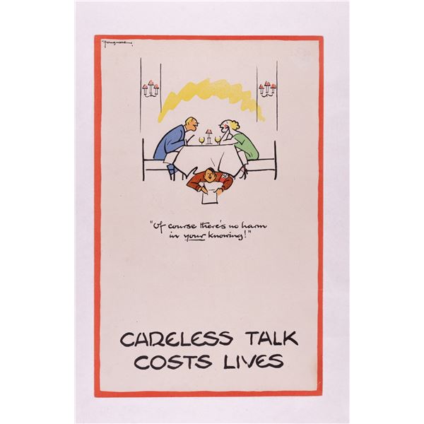 WWII CARELESS TALK COST LIVES POSTER