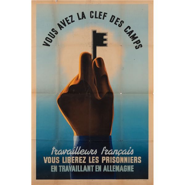 WWII FRENCH FREE THE PRISONERS POSTER