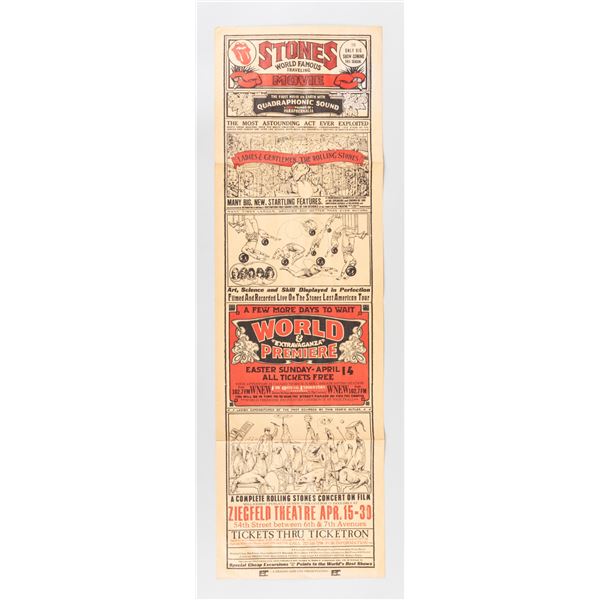 THE ROLLING STONES 1974 MOVIE POSTER