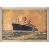 Image 1 : S.S. AMERICA FRAMED PRINT
