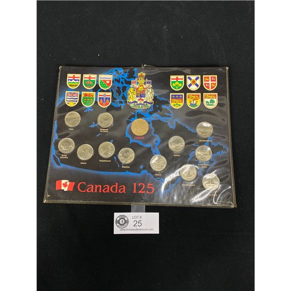 Canada 125 Years Coins Set In Holder