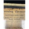 Image 2 : 16x25.5  Nov 6 1889Halifax Nova Scotia The Morning Chronicle Paper in PlexiGlass