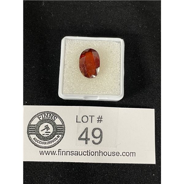 Natural Garnet 7.35 ct. 14.00 x 9.67 x 5.62 mm. Oval Cut -VS- Brazil Untreated