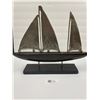 Image 1 : A Custom Made Home Décor Sailboat on Stand, 17 x 13.5"