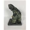 Image 2 : A Wolf Original 10" Tall Hand Carved Eskimo Soap Stone