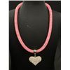 Image 2 : Pink Stardust Chocker Necklace w/ Heart Shaped Pendant