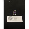 Image 1 : 925 Sterling Silver w/ Faceted Purple Stone Pendant, 1 Inch Long Incl Loop