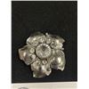 Image 2 : Vintage Silver Plated w/ White Stones Ferre made in Italy Brooch