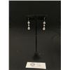 Image 1 : Lovely Silver Plated w/ Shiny C.Z. Stones Dangling Earrings