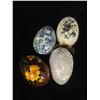 Image 2 : A Nice Lot of Decorative Eggs and a Blue Cameo Vase and Powder Blue Egg with Unicorn Design