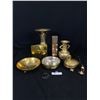 Image 1 : Vintage Quality Brass Vases w/ Asian Stamp and Décor Pieces