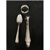 Image 2 : Vintage Sterling Silver Tongs, Spoon and Napkin Ring