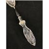 Image 2 : Vintage Crystal and Hallmarked Sterling Silver Serving Spoon 10.5" Long