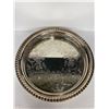 Image 2 : Vintage Silverplate Tray w/ Crystal Perfume Bottles & Jewel Box w/ Royal Doulton Miniatrue