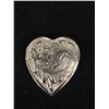 Image 2 : Vintage Etched Sterling Silver Heart Brooch