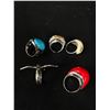 Image 8 : 5 Costume Jewlery Rings