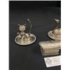 Image 2 : Vintage Silver Plated Swan and Cat Ring Holder and Beautiful Pill Box/Holder
