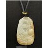 Image 2 : A Nicely Carved Jade Pendant on Leather Necklace Strap