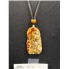 Image 2 : A Nicely Carved Jade Pendant on Leather Necklace Strap