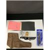 Image 2 : 11 x 11 x 11" Leather Box Full of Gun Magazines, Lives, Etc