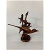 Image 2 : Vintage Mid Century Carved Wood Birds (Movable) on Tree Branch