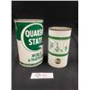 Image 2 : 2 Vintage Oil Cans Castrol plus Quaker State