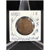 Image 1 : 1880 NEWFOUNDLAND (CANADA) 1 CENT COIN