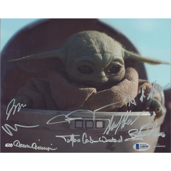 THE MANDALORIAN MULTI-SIGNED (CLARKE/WOODARD/HENSLEY+++) 8X10 PHOTO (BAS)