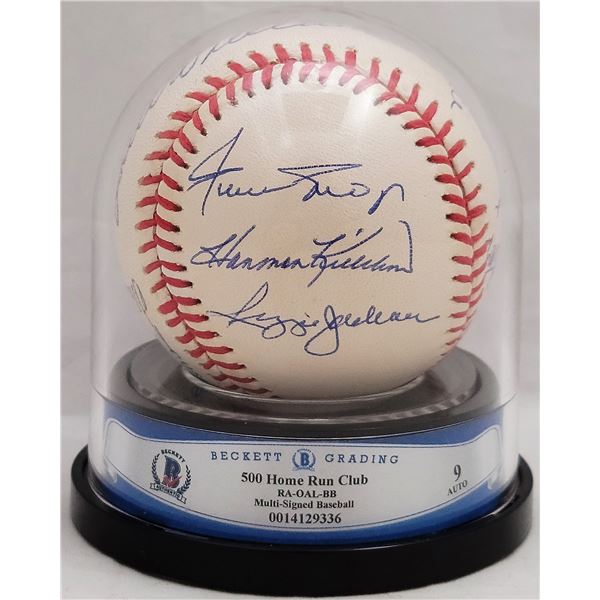 500 HOME RUN CLUB OFFICIAL AL BASEBALL W/11 SIGNATURES MICKEY MANTLE & TED WILLIAMS (BAS)