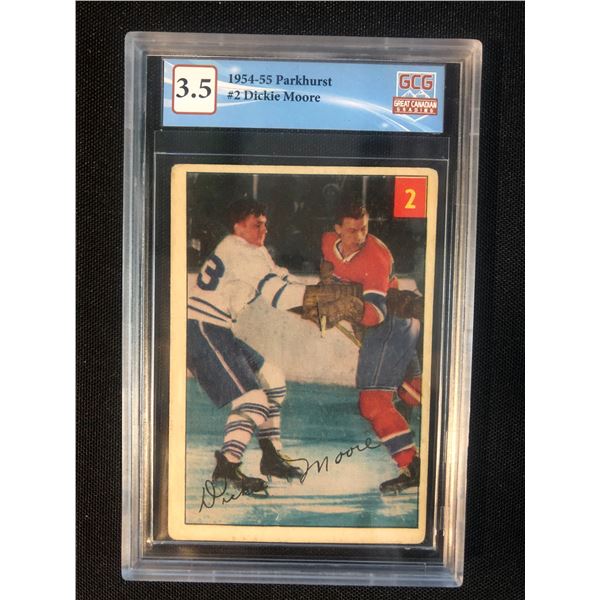 1954-55 PARKHURST NO. 2 DICKIE MOORE (GCG 3.5)
