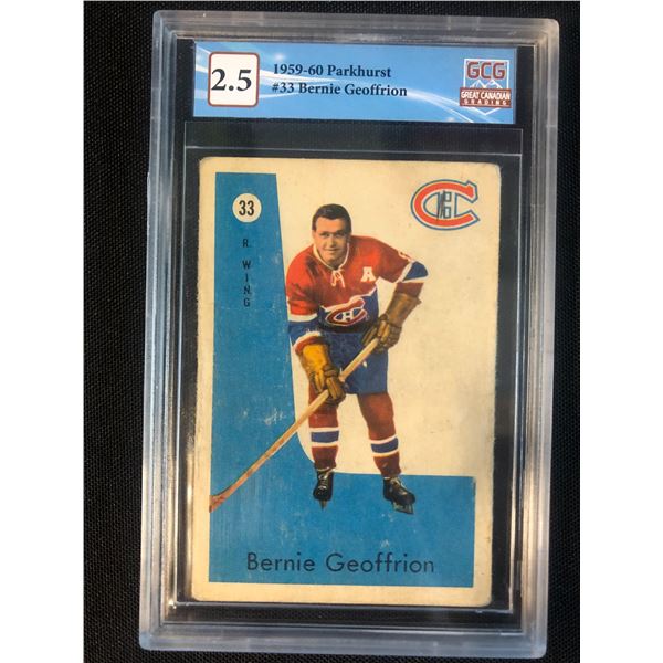 1959-60 PARKHURST NO. 33 BERNIE GEOFFRION (GCG 2.5)