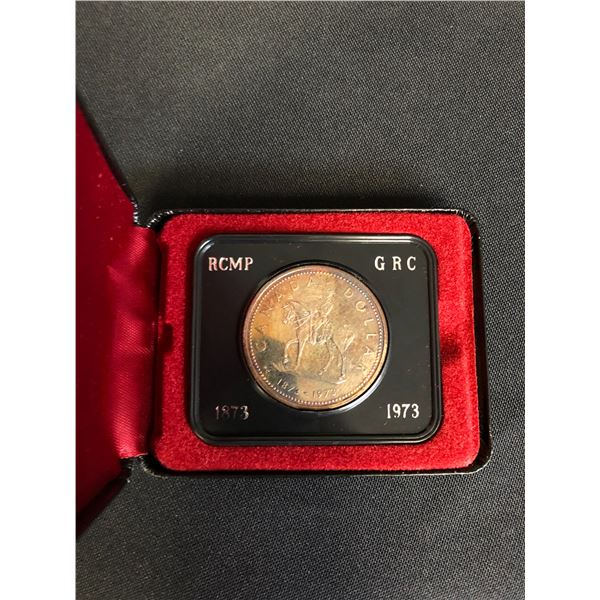1973  CANADIAN CASED SILVER DOLLAR .800 SILVER