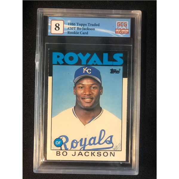1986 TOPPS TRADED NO. 50T BO JACKSON RC (GCG 8)