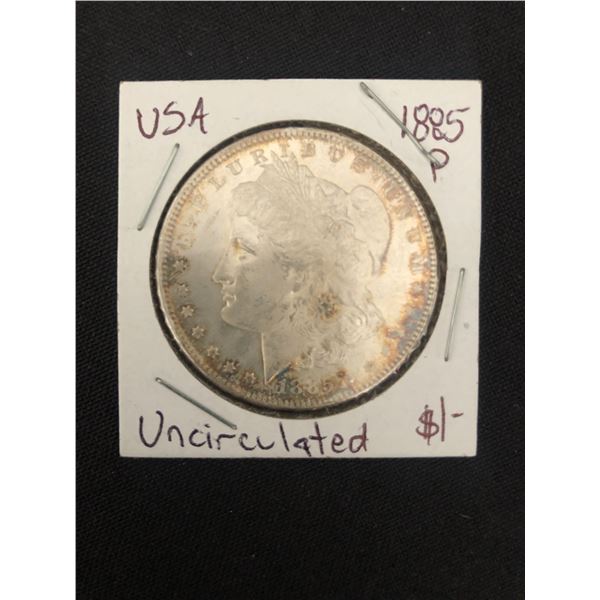 1885 USA MORGAN SILVER DOLLAR (UNCIRCULATED)