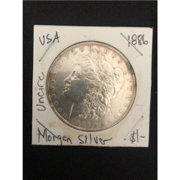 1886 USA MORGAN SILVER DOLLAR (UNCIRCULATED)