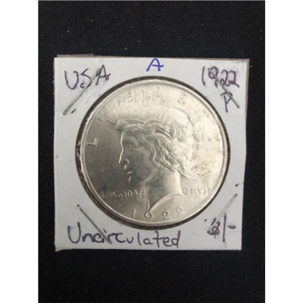 1922 USA MORGAN SILVER DOLLAR (UNCIRCULATED)
