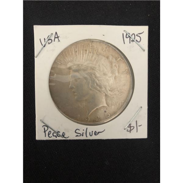 1925 USA PEACE SILVER DOLLAR