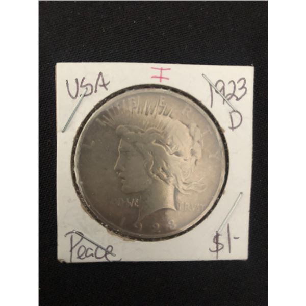 1923 USA PEACE SILVER DOLLAR