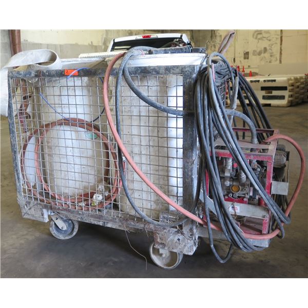 Rolling Allen Pressure System w/ Honda GX 160 Engine, Cage, Plastic Drums & Hoses