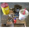 Image 1 : Pallet Parking Stops, Wheel Rims, Insulated Beverage Dispenser, etc