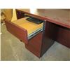 Image 8 : Wooden 'L' Shaped Desk w/ Two 3 Drawer Cabinet & Hutch Shelf 84"x72"x67"H