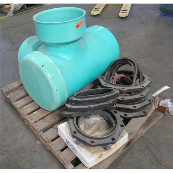 Multiple Iron Rings & 12" PVC 'T' Joint SDR35
