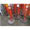 Image 2 : Multiple Orange Traffic Delineators w/ Bases & Pylon Cones