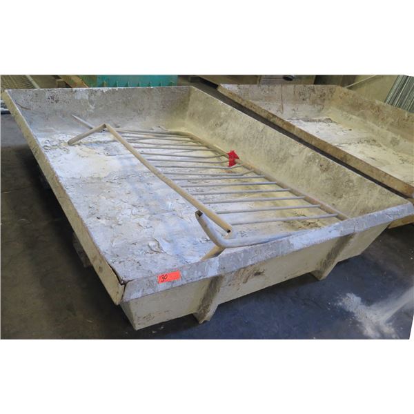 Metal Box w/ Forklift Pockets 97"x67"x18"H & Metal Barricade Railing